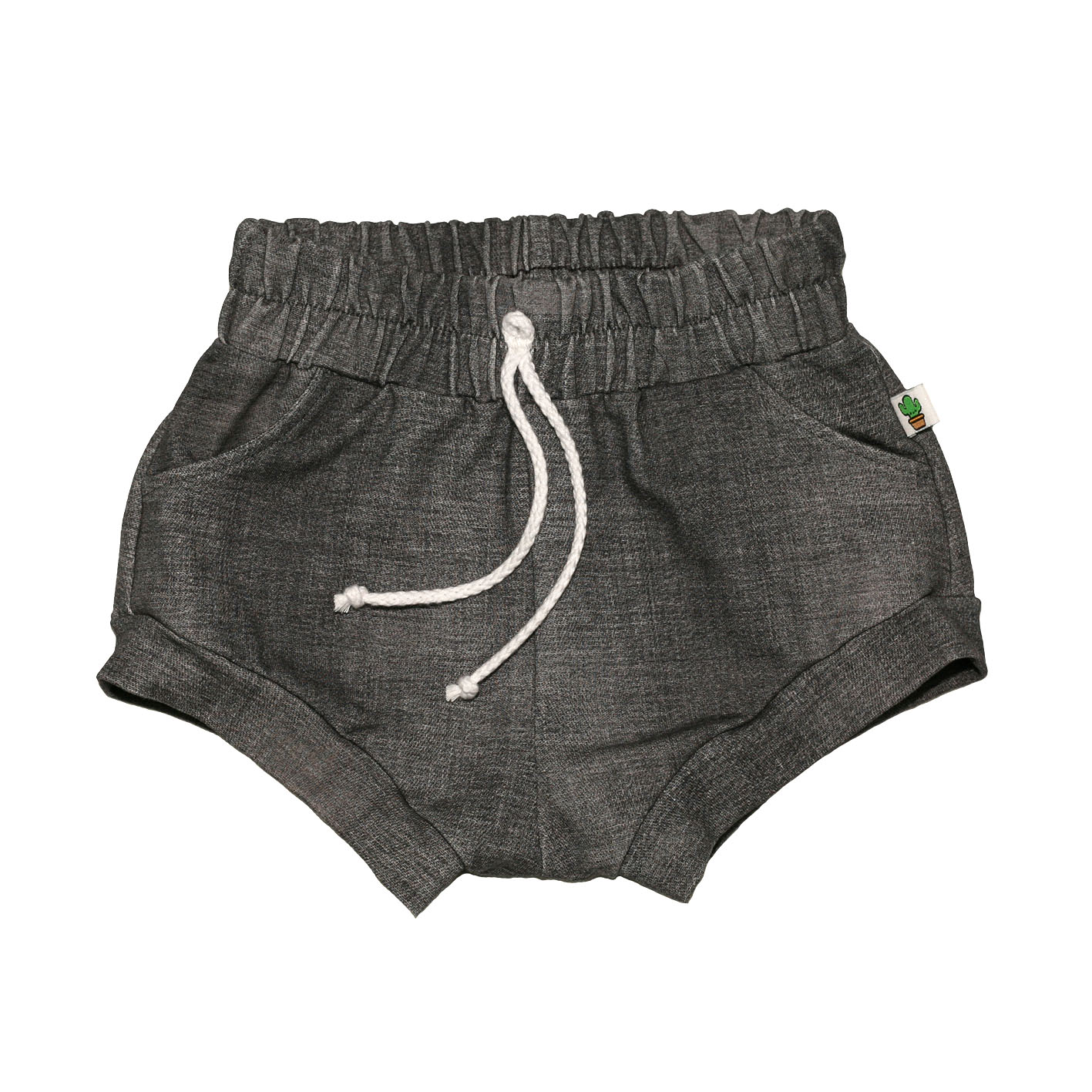 Pocket shortie denim grijs