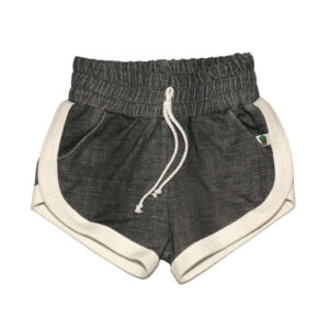 Retro short jeanslook zwart/grijs